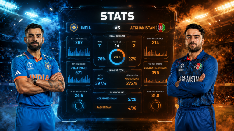 India National Cricket Team Vs Afghanistan National Cricket Team Stats
