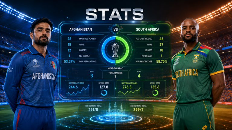 Afghanistan National Cricket Team Vs South Africa National Cricket Team Stats