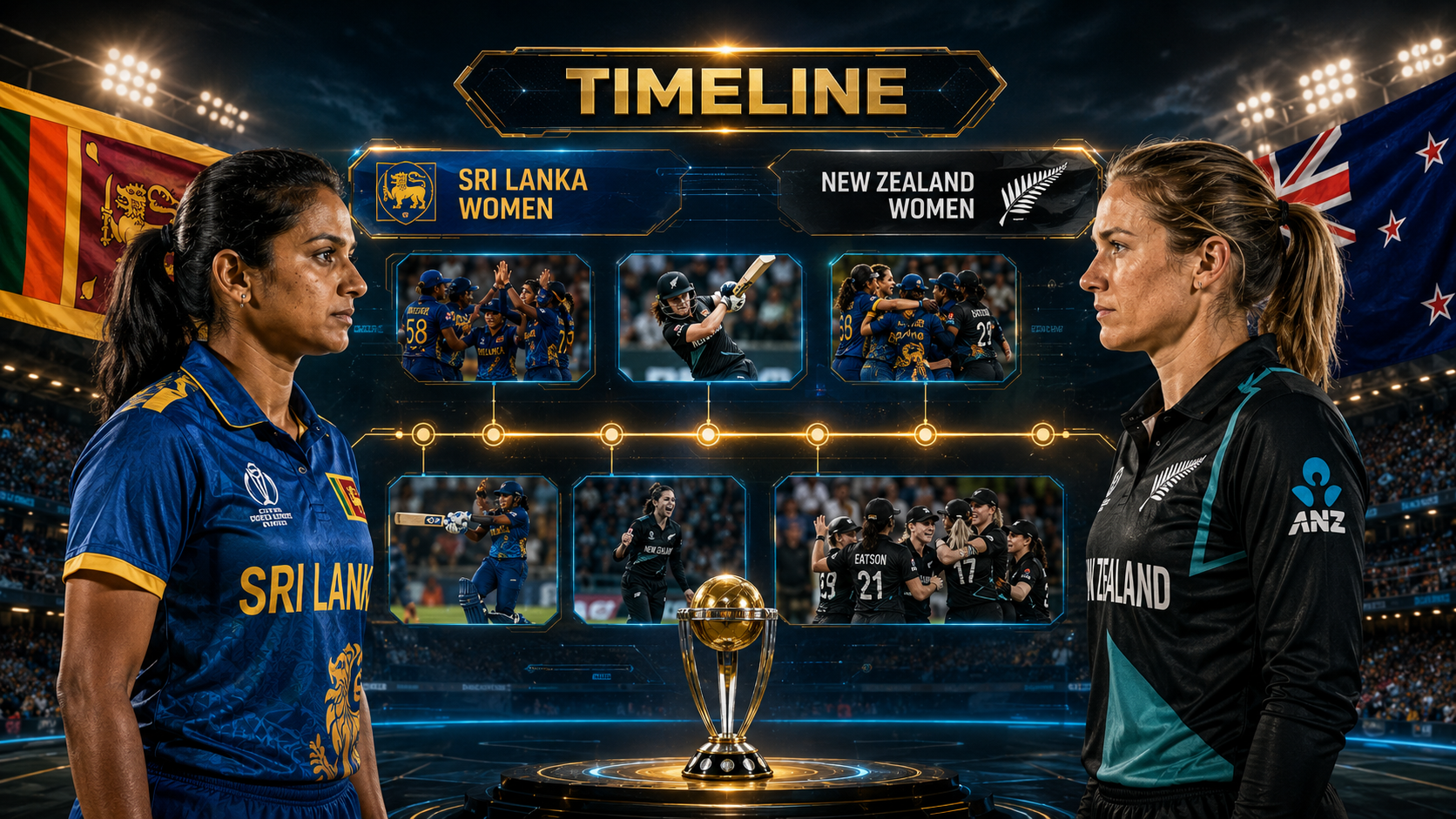 Sri Lanka Women Vs New Zealand Women's National Cricket Team Timeline