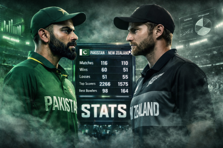 Pakistan National Cricket Team Vs New Zealand National Cricket Team Stats