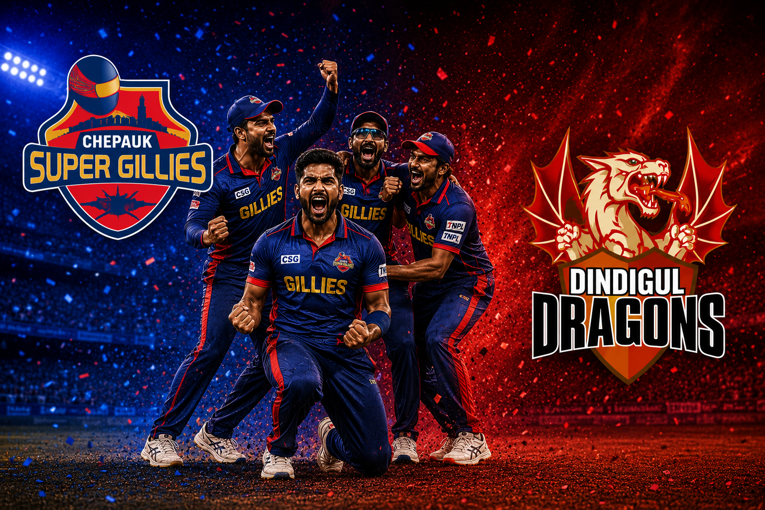 Chepauk Super Gillies Vs Dindigul Dragons Match Scorecard