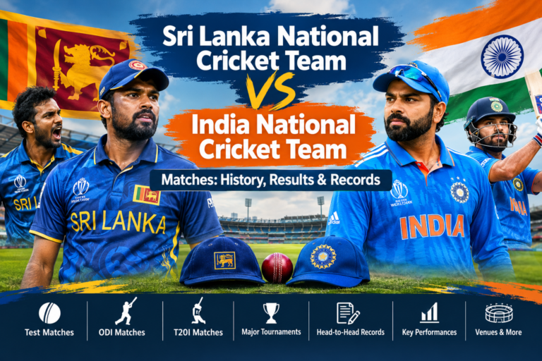 Sri Lanka National Cricket Team vs India National Cricket Team Matches: History, Results & Records